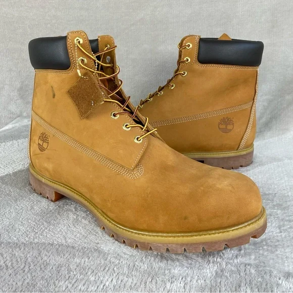Timberland Premium 6 inch Men's Boots 18 M Wheat Nubuck Waterproof Insulated NEW